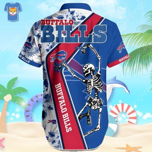 NFL Buffalo Bills Hawaiian Shirt Skeleton Practical Beach Gift