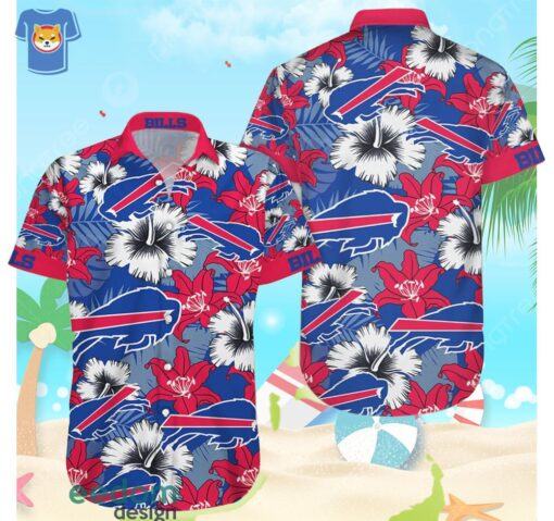 NFL Football Tshirt Buffalo Bills Aloha Beach Gift Hawaiian Shirt For Men And Women