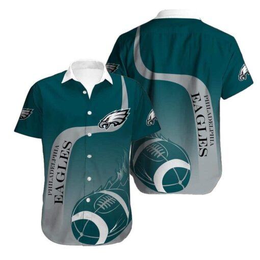 NFL Philadelphia Eagles Hawaiian Shirt Birthday Gift For Football Fans, NFL Hawaiian Shirt