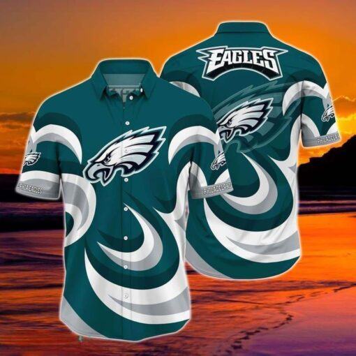 NFL Philadelphia Eagles Hawaiian Shirt Football Gift For Dad, NFL Hawaiian Shirt