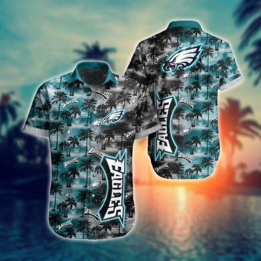 NFL Philadelphia Eagles Hawaiian Shirt Vintage Coconut Tree, NFL Hawaiian Shirt