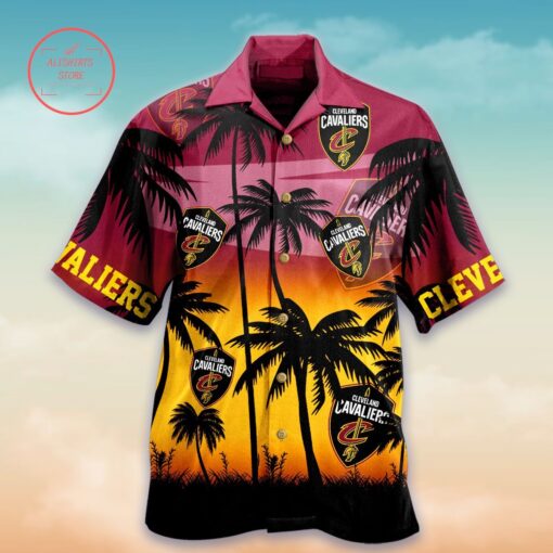 Nba Cleveland Cavaliers Wine Gold Palm Trees Trendy Hawaiian Shirt Aloha Shirt