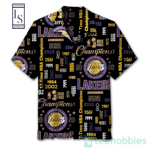 Nba Los Angeles Lakers Black Champions Trendy Hawaiian Shirt Aloha Shirt