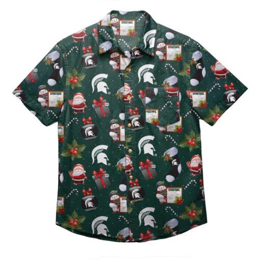 Ncaa Michigan State Spartans Christmas Trendy Hawaiian Shirt Aloha Shirt