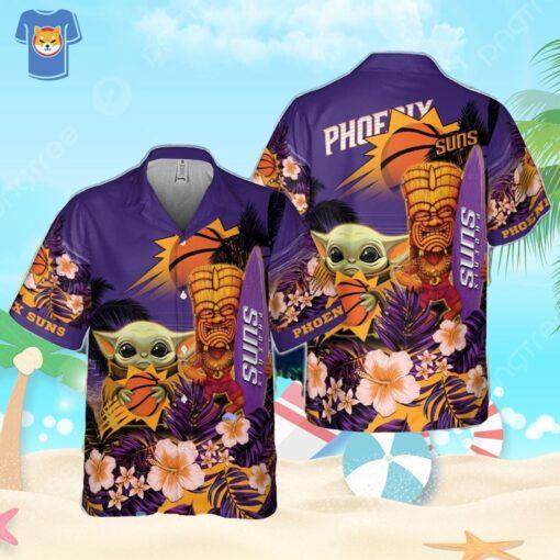 Phoenix Suns Baby Yoda National Basketball Association Hawaiian Shirt