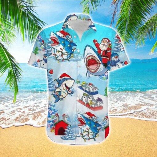 Shark Love during Christmas on Hawaiian Shirt