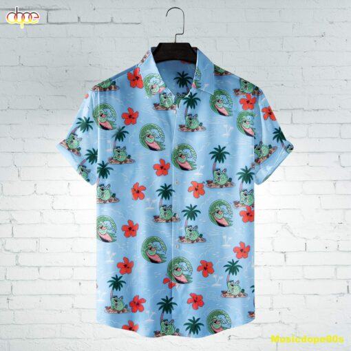 Slimer Ghostbusters On Summer Vacation Horror Movie Halloween All Over Print 3D Hawaiian Shirt