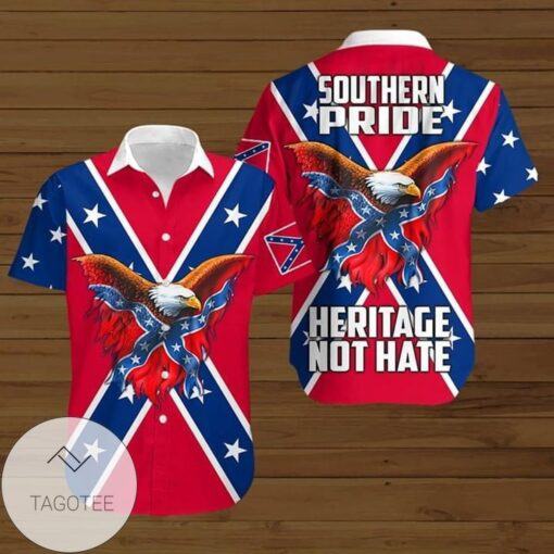 Southern Pride Heritage Not Hate hot Hawaiian shirt Graphic Print ,Hawaiian Casual Shirt LGBT