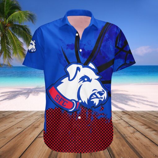 St. Francis Brooklyn Terriers Hawaii Shirt Basketball Net Grunge Pattern – NCAA