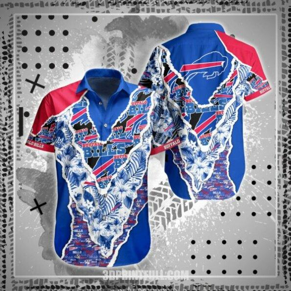 Stand Out in Style with Buffalo Bills Hawaiian Shirt N25 – Tropical Flower 2023 Collection
