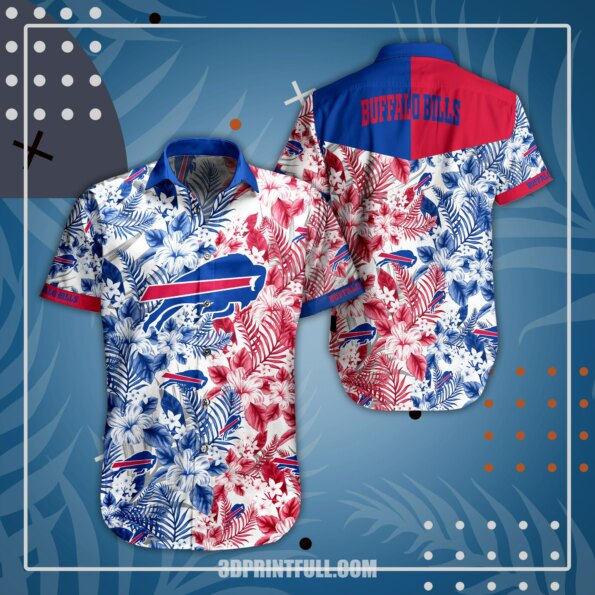 Stay in Fashion with Buffalo Bills Hawaiian Shirts – Tropical Flower Edition for Men