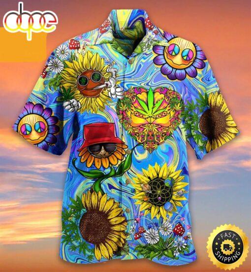 Sunflowers-Peace-Life-3d-Hippie-Hawaiian-Shirt