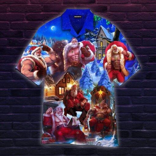 Superhero Santa Claus Will Come And Save You On Christmas Night Hawaiian Shirt For