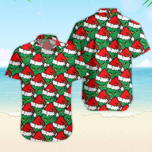 The Grinch Themed Hawaiian Shirt For Christmas Celebration