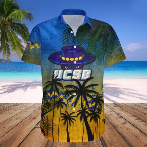 Uc Santa Barbara Gauchos Hawaii Shirt Coconut Tree Tropical Grunge – NCAA