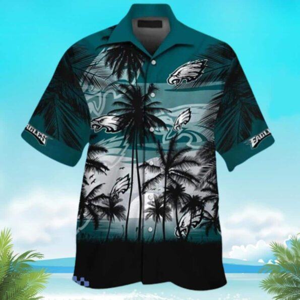 Vintage NFL Philadelphia Eagles Hawaiian Shirt Beach Gift For Him, NFL Hawaiian Shirt