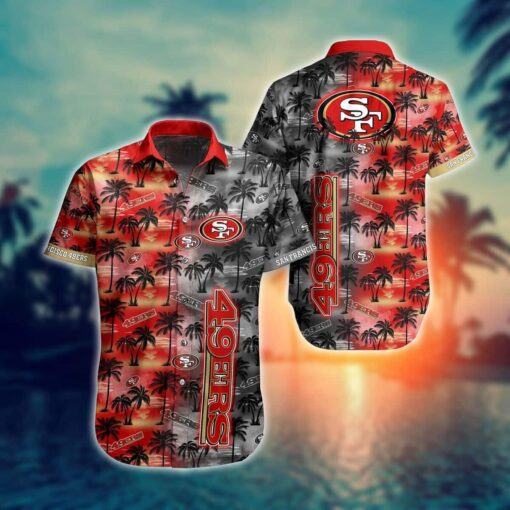 Vintage NFL San Francisco 49ers Hawaiian Shirt Beach Vacation Gift, NFL Hawaiian Shirt