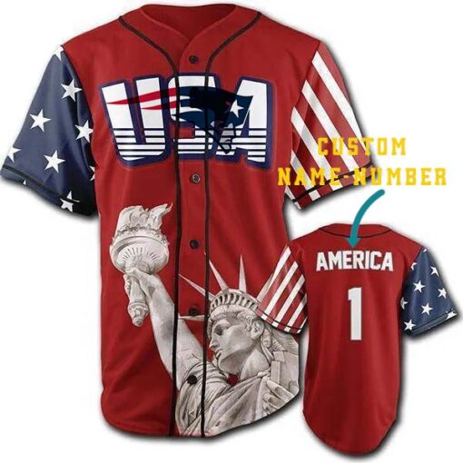 America patriots nfl Baseball Jersey custom 3d football shirt