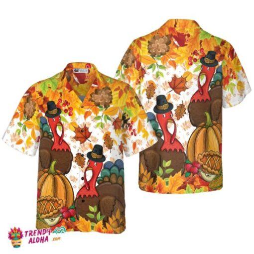 Colorful Festive Thanksgiving Hawaiian Shirt