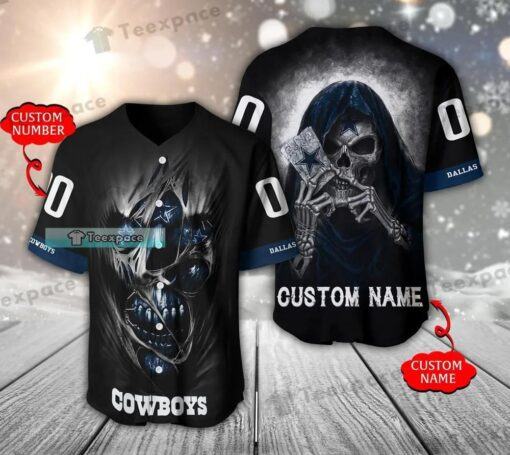 Custom Dallas Cowboys Deathly Prophet Baseball Jersey