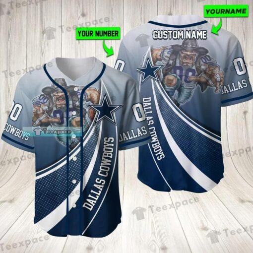 Custom Dallas Cowboys Warrior Shooting Star Baseball Jersey