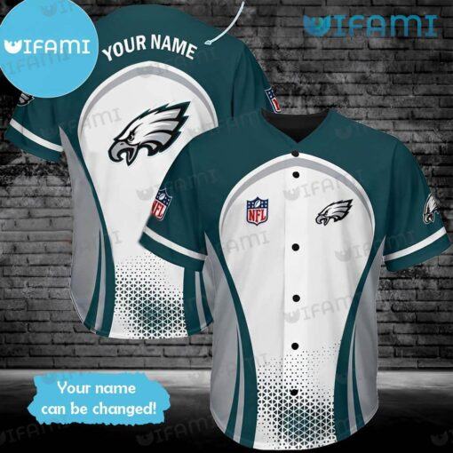 Custom Eagles Baseball Jersey Triangle Pattern Philadelphia Eagles Gift