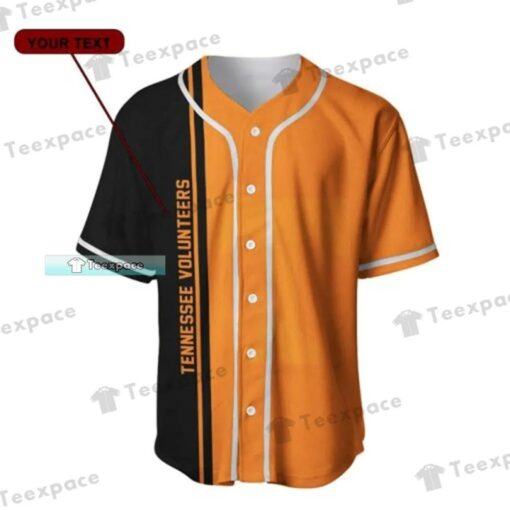Custom Name Number Tennessee Volunteers Orange Black Baseball Jersey
