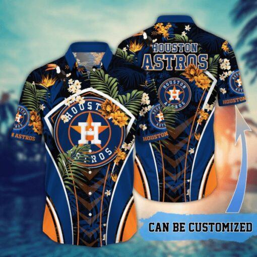 Customized Houston Astros MLB Flower Summer Tropical Hawaiian Shirt, Houston Astros Hawaiian Shirt