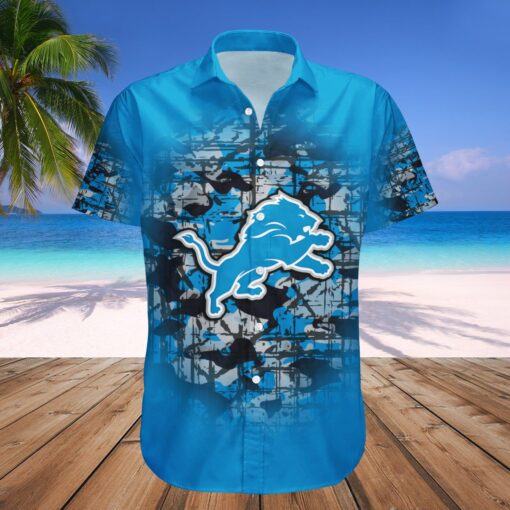 Detroit Lions Hawaii Shirt Camouflage Vintage – NFL
