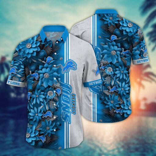 Detroit Lions NFL Hawaiian Shirt Custom Ice-Cold Drinks Aloha Shirt