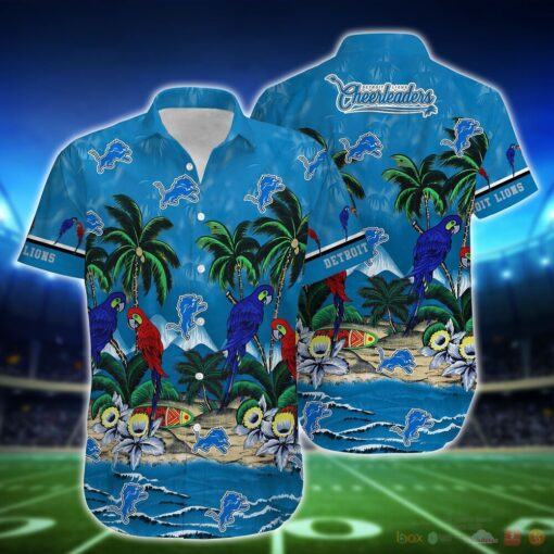 Detroit Lions Parrot Island NFL Hawaiian Shirt for fans