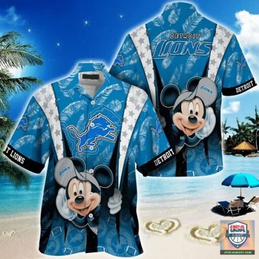 Detroit Lions nfl mickey mouse Hawaiian Shirt custom for fan