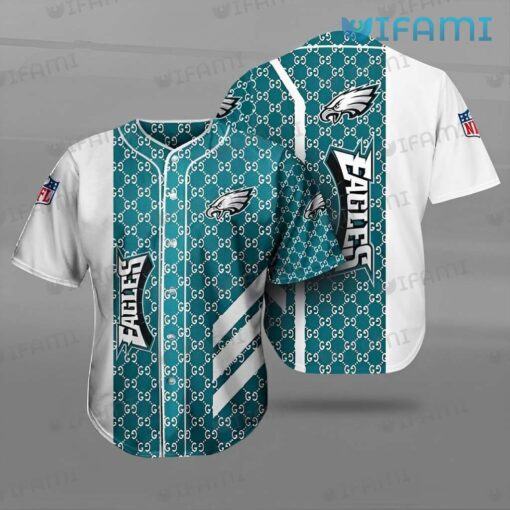 Eagles Baseball Jersey Gucci Pattern Philadelphia Eagles Gift