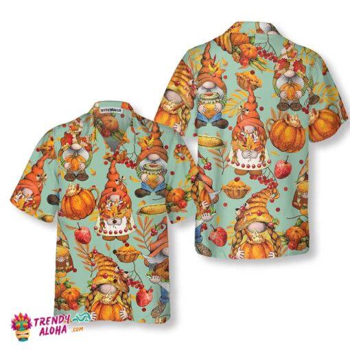 Farm Harvest Festival Gnomes Thanksgiving Hawaiian Shirt, Unique Thanksgiving Day Gift For Men