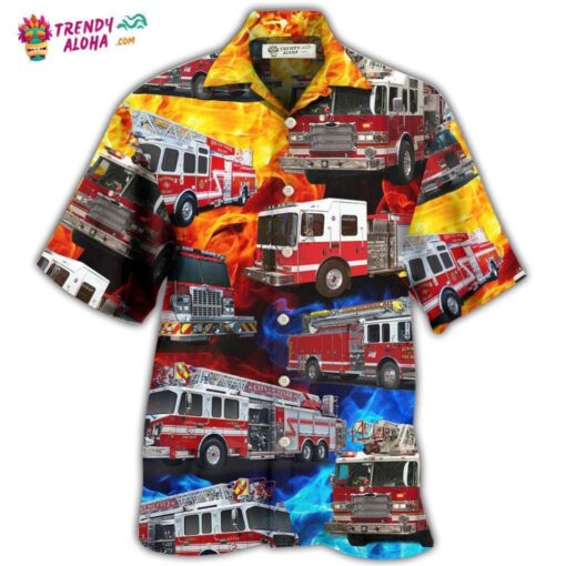 Fire Truck Fire Life Hawaiian Shirt – Trendy Aloha