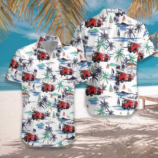 Fire Truck Friend Trendy Hawaiian Shirt