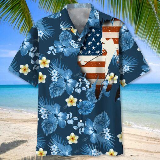 Golf American Flag Trendy Hawaiian Shirt, Trendy Hawaiian Shirt For Men, Summer Gift