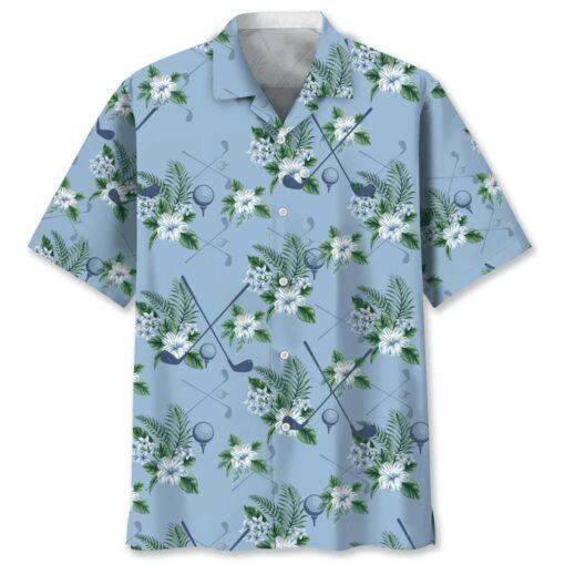 Golf Blue Tropical Trendy Hawaiian Shirt