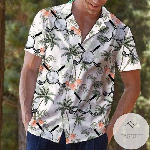 Golf Enthusiasts’ Dream Elegantly Crafted Hawaiian Shirt