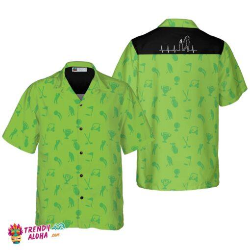 Golf Heartbeat Lifeline Hawaiian Shirt