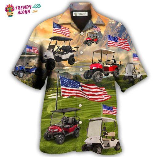 Golf Independence Day Club Car Hawaiian Shirt – Trendy Aloha