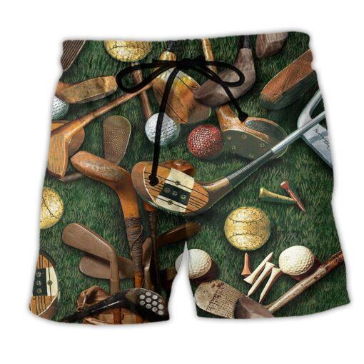 Golf Love To Golf Basic Style Trendy Aloha Hawaiian Beach Shorts