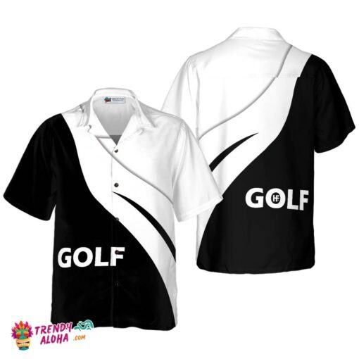 Golf Vt Black And White Hawaiian Shirt