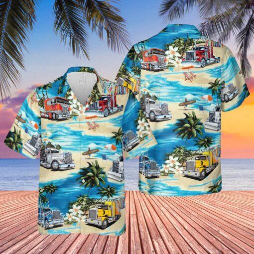 Hawaiian Theme Truck All 3D Printed Trendy Hawaiian Shirt