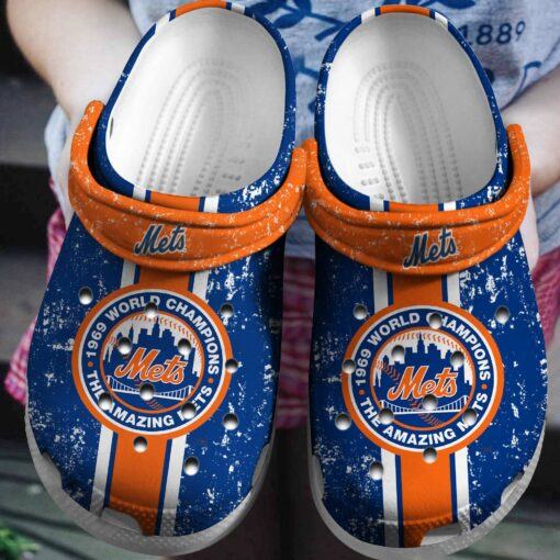 Hot Mlb Team New York Mets 1969 World Champions The Amazing Mets Crocs Clog Shoesshoes