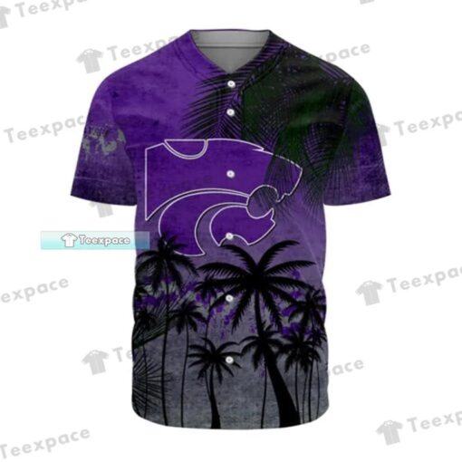 Kansas State Wildcats Coconut Tree Baseball Jersey