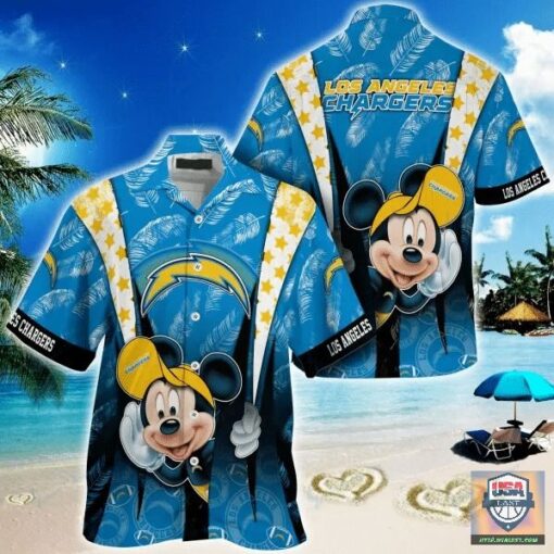Los Angeles Chargers nfl mickey mouse Hawaiian Shirt custom for fan