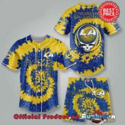 Los Angeles Rams NFL Grateful Dead 3D Personalized Premium Baseball Jersey