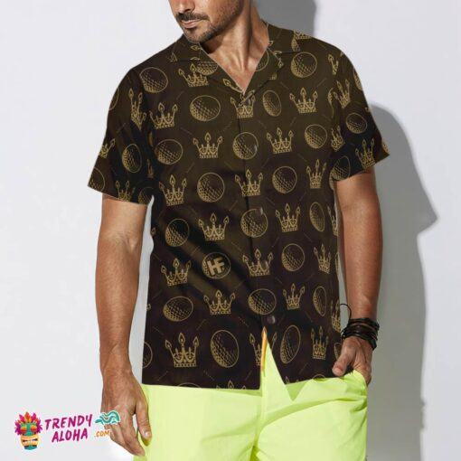 Luxury Royal Golf Ball Crown Hawaiian Shirt