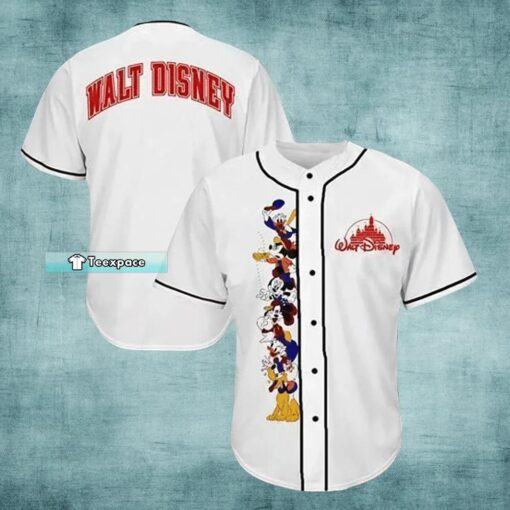 Mickey Mouse And Friends White Baseball Jersey Mickey Gift